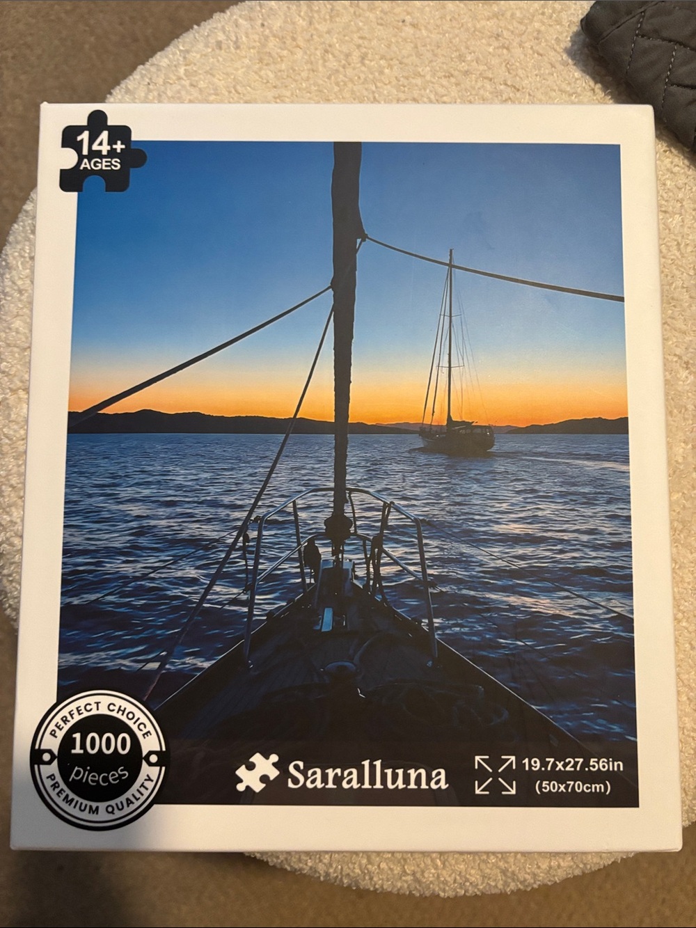 Lake boat 1000 piece jigsaw puzzle